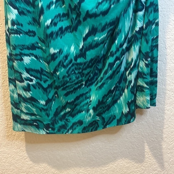 𝅺Diane von Furstenberg Turquoise Oletta Silk Faux Wrap Dress - Picture 5 of 10